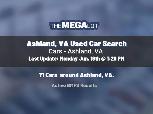 Ashland, VA Used Car Search