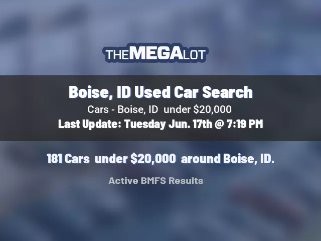 Boise, ID Used Car Search