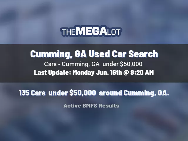 Cumming, GA Used Car Search