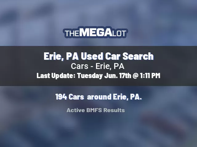 Erie, PA Used Car Search