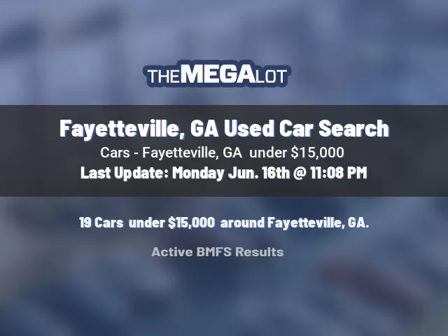 Fayetteville, GA Used Car Search