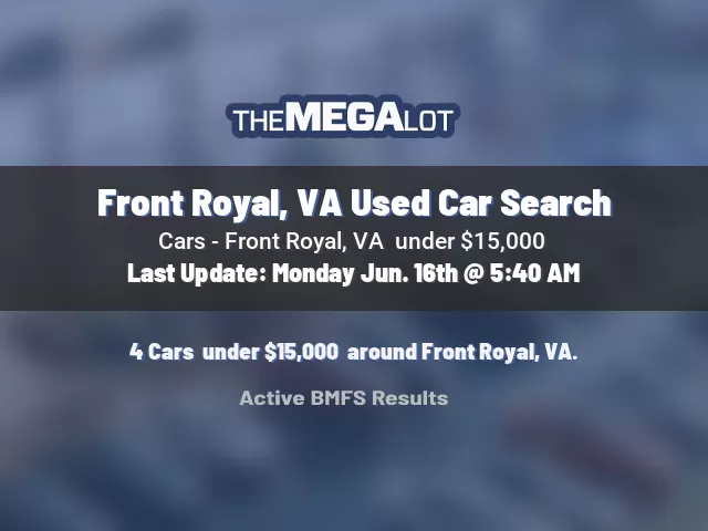 Front Royal, VA Used Car Search