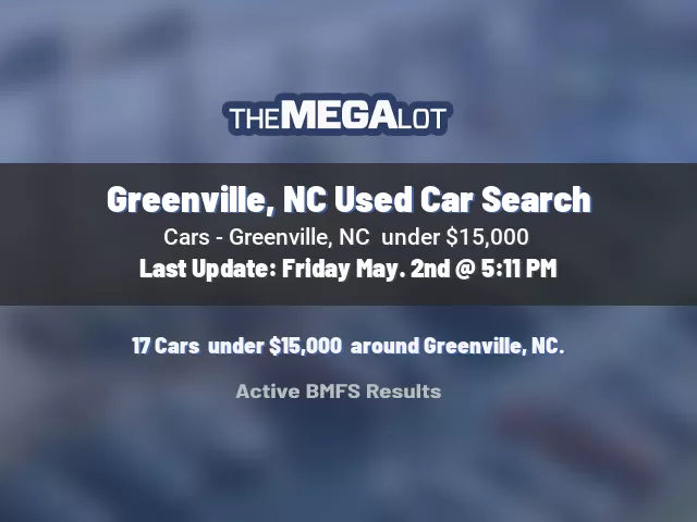 Greenville, NC Used Car Search