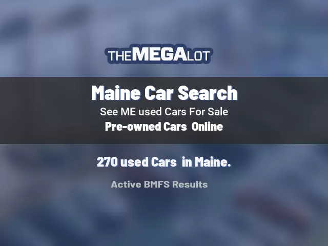 Maine Car Search