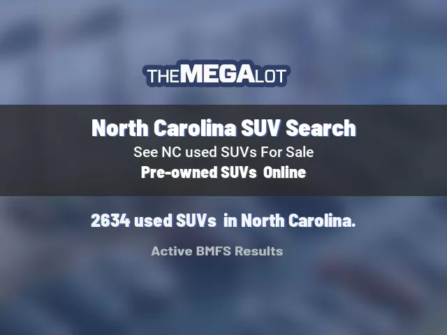 North Carolina SUV Search