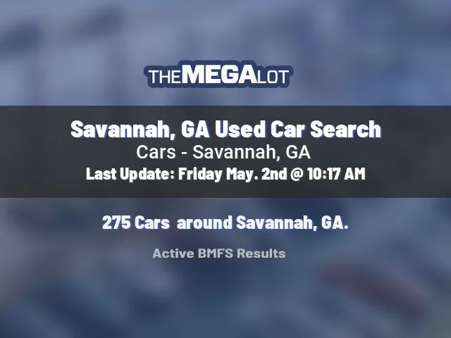 Savannah, GA Used Car Search