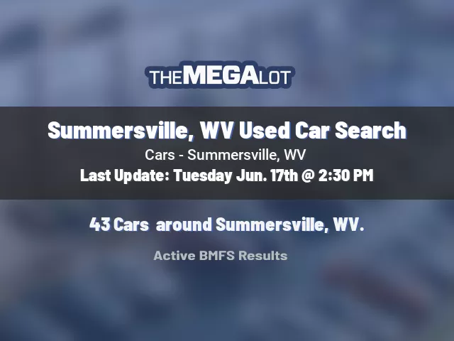 Summersville, WV Used Car Search