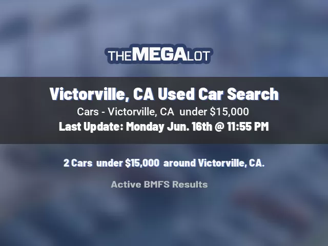 Victorville, CA Used Car Search